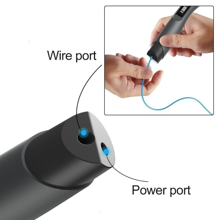 SL-300  3D Printing Pen 8 Speed Control High Temperature Version Support PLA/ABS Filament With US Plug(Black and White) - Consumer Electronics by buy2fix | Online Shopping UK | buy2fix