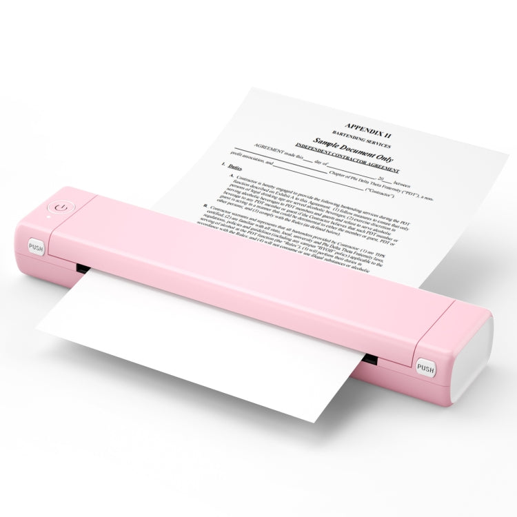 M08F Bluetooth Wireless Handheld Portable Thermal Printer(Pink A4 Version) - Consumer Electronics by buy2fix | Online Shopping UK | buy2fix