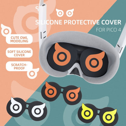 For PICO 4 Hifylux PC-ZF23 Owl Lens Protector Dust Scratch VR Glasses Silicone Case(White) - Consumer Electronics by buy2fix | Online Shopping UK | buy2fix