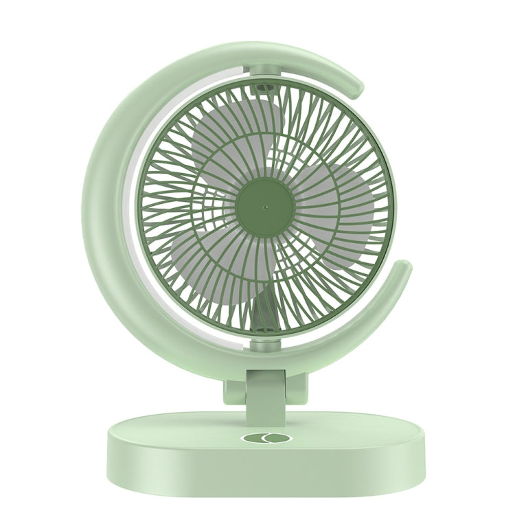 LF-002 Mini USB Rechargeable Light Desktop Fan Rotatable Night Light Silent Fan(Light Green) -  by buy2fix | Online Shopping UK | buy2fix