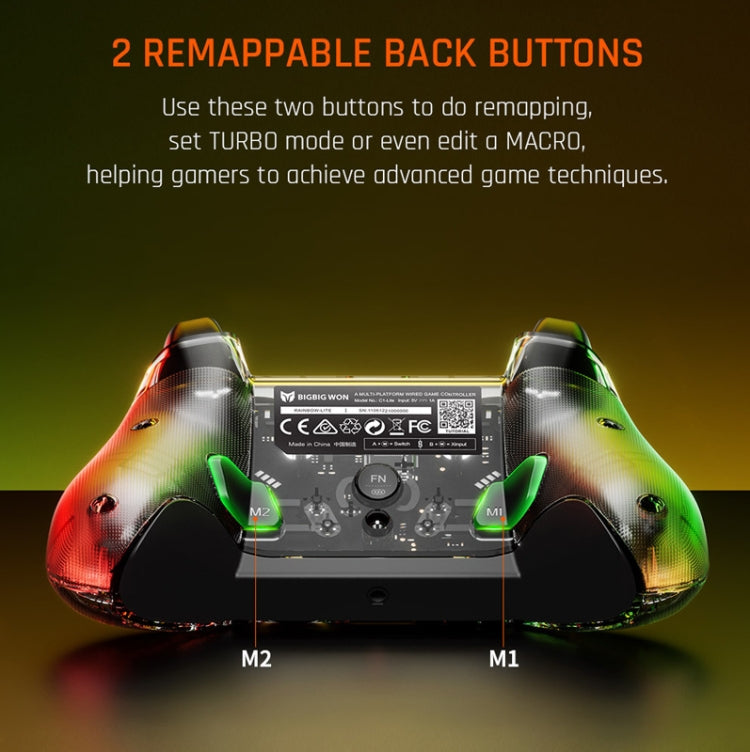 BIGBIGWON C1 Lite+R90 RGB Light Wired Gamepad Controller For PC/Switch - Gamepads by buy2fix | Online Shopping UK | buy2fix