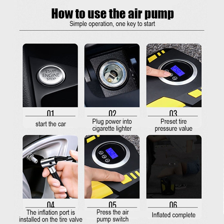 SUITU  ST-5002 DC 12V Wired Car Air Compressor Tire Inflator 150 PSI Auto Air Pump Pointer Model+Toolbox - Inflatable Pump by buy2fix | Online Shopping UK | buy2fix