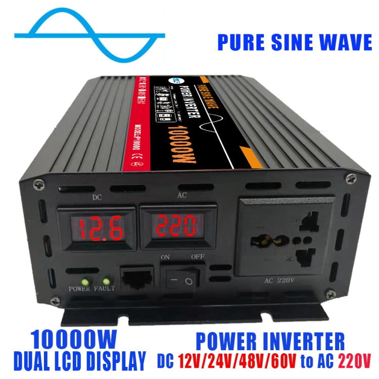 10000W 48V to 220V High Power Car Pure Sine Wave Inverter Power Converter - Pure Sine Wave by buy2fix | Online Shopping UK | buy2fix