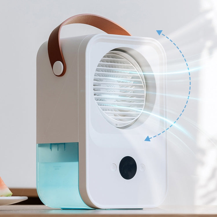 MT-F60 Smart Digital Display USB Charging Air Cooler Desktop Mist Humidification Fan, Mode: Sound Control Version - Electric Fans by buy2fix | Online Shopping UK | buy2fix