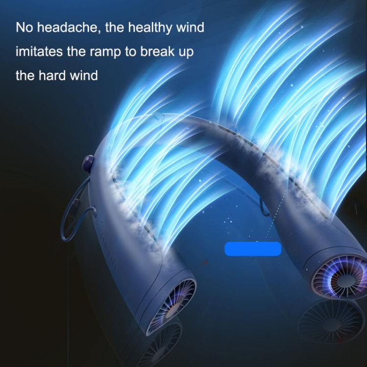 U-23 Ultra-Long Battery Life Outdoor Mute USB Bluetooth Hanging Neck Fan(blue) - Electric Fans by buy2fix | Online Shopping UK | buy2fix
