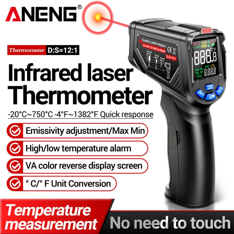 ANENG TH06 Oil Temperature High Precision Thermometer Laser Baking Infrared Water Thermometer(Orange) - Thermostat & Thermometer by ANENG | Online Shopping UK | buy2fix