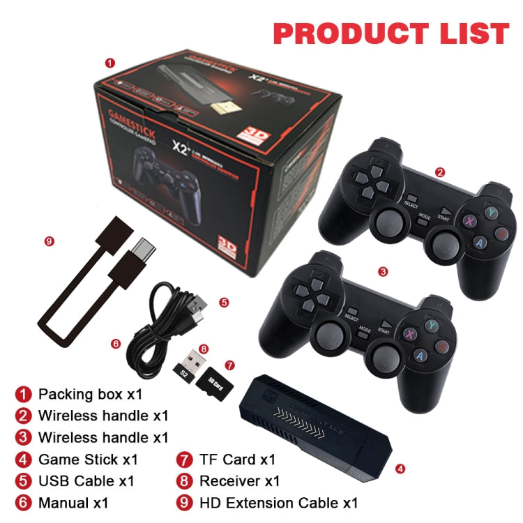 X2 GD10 Y5 2.4G Wireless 4K HD TV Game Console PSP Game Box 256G Built-in 60000+ Games - Pocket Console by buy2fix | Online Shopping UK | buy2fix