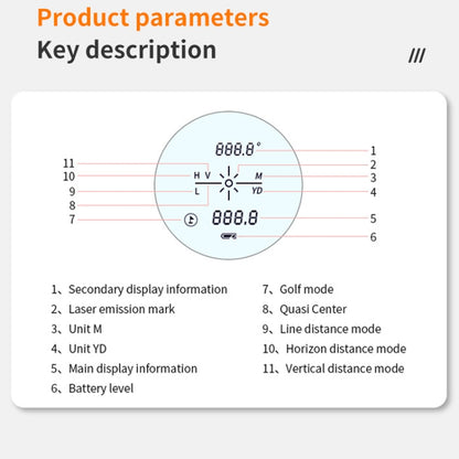 ARTBULL LS-650 Outdoor Golf Laser Rangefinder 650m Altimeter Telescope - Laser Rangefinder by ARTBULL | Online Shopping UK | buy2fix