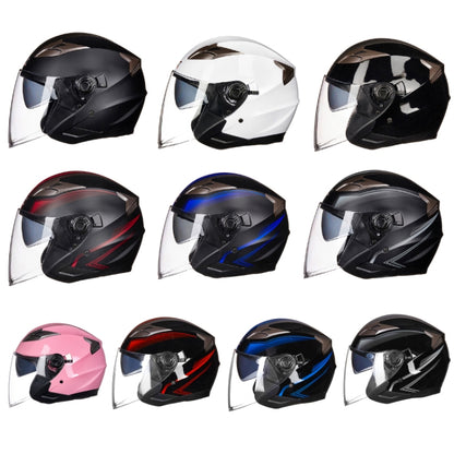 GXT 708 Electric Vehicle Dual Lens Helmet Four Seasons Safety Helmet, Size: L(Bright White) - Helmets by GXT | Online Shopping UK | buy2fix