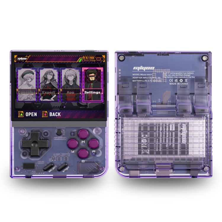 Miyoo Mini Plus 3.5 Inch IPS Screen Retro Handheld Game Console 32GB 9K Games(Transparent Purple) - Pocket Console by buy2fix | Online Shopping UK | buy2fix