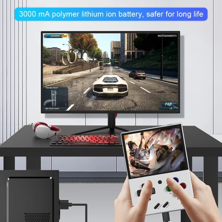 Miyoo Mini Plus 3.5 Inch IPS Screen Retro Handheld Game Console 32GB 9K Games(Transparent Black) - Pocket Console by buy2fix | Online Shopping UK | buy2fix