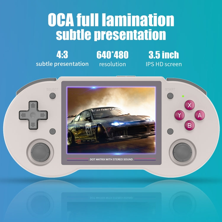 ANBERNIC RG353PS  3.5-Inch IPS Screen Handheld Game Console 2.4G/5G Wifi Linux System Game Player 16GB+128GB 20K Games(Transparent White) - Pocket Console by ANBERNIC | Online Shopping UK | buy2fix