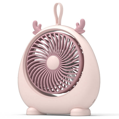 Dormitory Portable Animal Ear Desktop Electric Fan, Style: Directly Inserted Version Pink - Electric Fans by buy2fix | Online Shopping UK | buy2fix