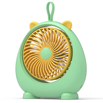 Dormitory Portable Animal Ear Desktop Electric Fan, Style: Directly Inserted Version Green - Electric Fans by buy2fix | Online Shopping UK | buy2fix
