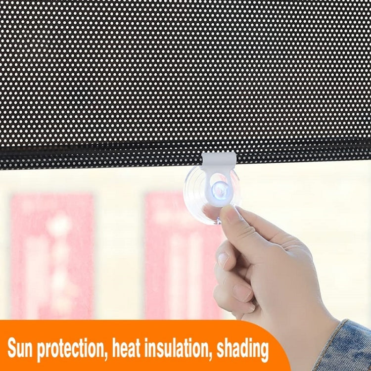 50x125cm Mesh Black Suction Cup Telescopic Car Sun Protection Blackout Curtain - Window Foils & Solar Protection by buy2fix | Online Shopping UK | buy2fix