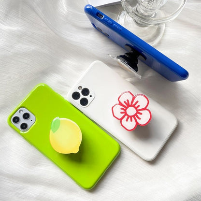 5pcs Sunflower Drip Glue Airbag Mobile Phone Holder(Orange Flower) - Ring Holder by buy2fix | Online Shopping UK | buy2fix