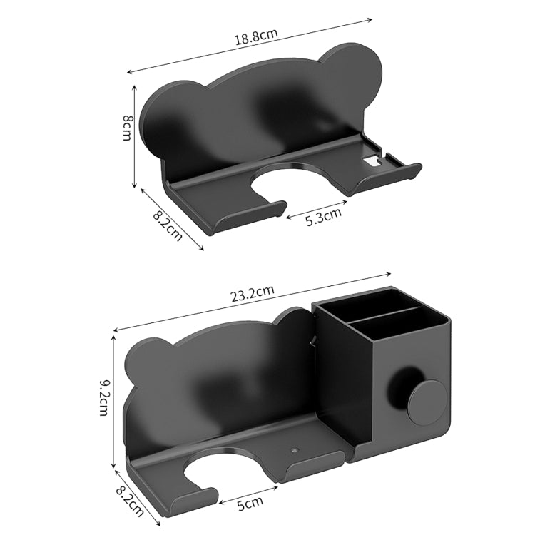 For Dyson Hair Dryer Wall-Mounted Holder Bathroom Shelf Storage Rack, Style: 3pcs Simple White - Hair Dryers & Accessories by buy2fix | Online Shopping UK | buy2fix