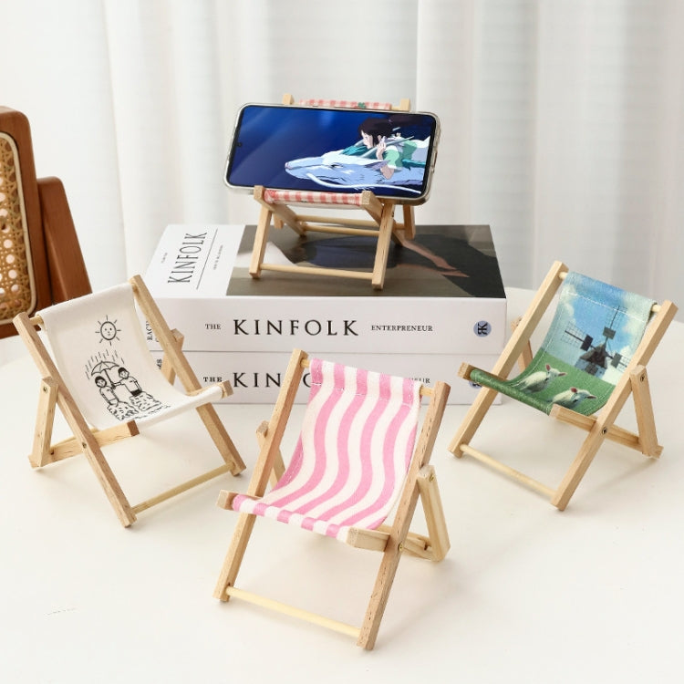 Wooden Craft Mini Desktop Ornament Photography Toys Beach Chair Phone Holder, Style: Bear - Wooden Props by buy2fix | Online Shopping UK | buy2fix