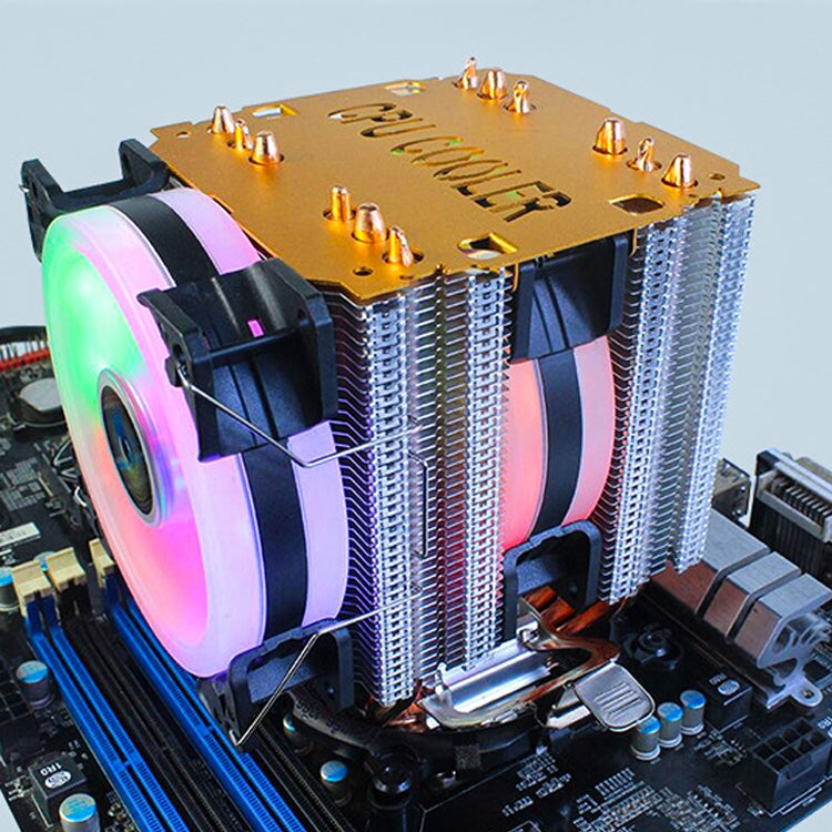 EVESKY 500 Desktop Computer 4 Copper Tube Mute CPU Cooling Fan, Color: Color Single Fan - Fan Cooling by EVESKY | Online Shopping UK | buy2fix