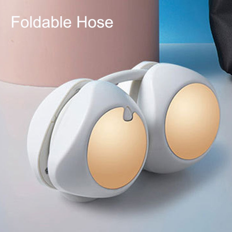 Portable Neck Folding Small Fan Three Speed USB Outdoor Rechargeable Turbo Fan(Gold) - Electric Fans by buy2fix | Online Shopping UK | buy2fix