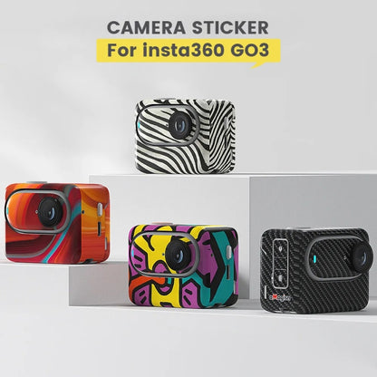 For Insta360 GO 3 AMagisn Body Sticker Protective Film Action Camera Accessories, Style: Zebra - Protective Film & Stickers by aMagisn | Online Shopping UK | buy2fix