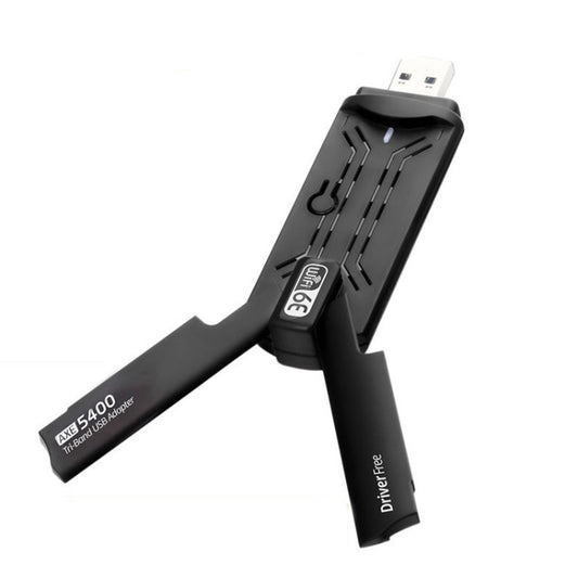 AX5400M 2.4G/5G/6G WIFI 6E Standard USB 3.0 Network Card WIFI Transmitter Receiver(Black) - USB Network Adapter by buy2fix | Online Shopping UK | buy2fix