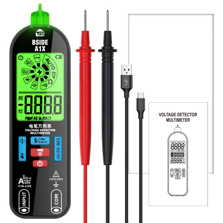 BSIDE A1X Charging Model Mini Digital Electric Pen Intelligent Automatic Merit Multimeter, Specification: Standard - Digital Multimeter by BSIDE | Online Shopping UK | buy2fix