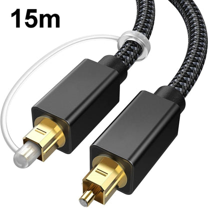 15m Digital Optical Audio Output/Input Cable Compatible With SPDIF5.1/7.1 OD5.0MM(Black) - Audio Optical Cables by buy2fix | Online Shopping UK | buy2fix