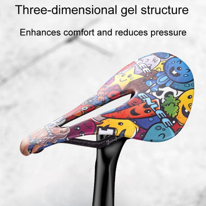 ENLEE E-ZD412 Bicycle Carbon Fiber Cushion Outdoor Riding Mountain Bike Saddle, Style: Skull - Bicycle Saddle by ENLEE | Online Shopping UK | buy2fix