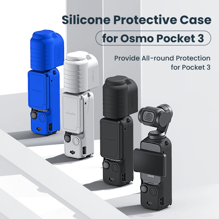 For DJI Osmo Pocket 3 AMagisn Silicone Protection Case Movement Camera Accessories, Style: 7 In 1 Blue - Case & Bags by aMagisn | Online Shopping UK | buy2fix