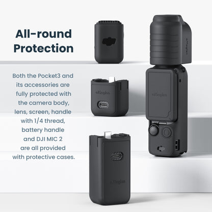 For DJI Osmo Pocket 3 AMagisn Silicone Protection Case Movement Camera Accessories, Style: 7 In 1 Gray - Case & Bags by aMagisn | Online Shopping UK | buy2fix