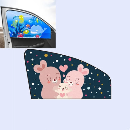 Car Cartoon Magnetic Sunshade Sunscreen Telescopic Collapsible Sunshield, Size:Driving(Rabbit) - Window Foils & Solar Protection by buy2fix | Online Shopping UK | buy2fix