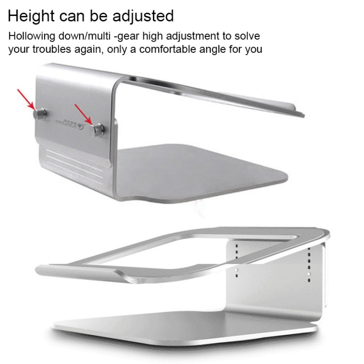Height Adjustable Aluminum Alloy Laptop Cooling Stand 360 Rotation Ergonomic 10-17 inch Notebook Holder for MacBook Air Pro - Computer & Networking by COOLCOLD | Online Shopping UK | buy2fix