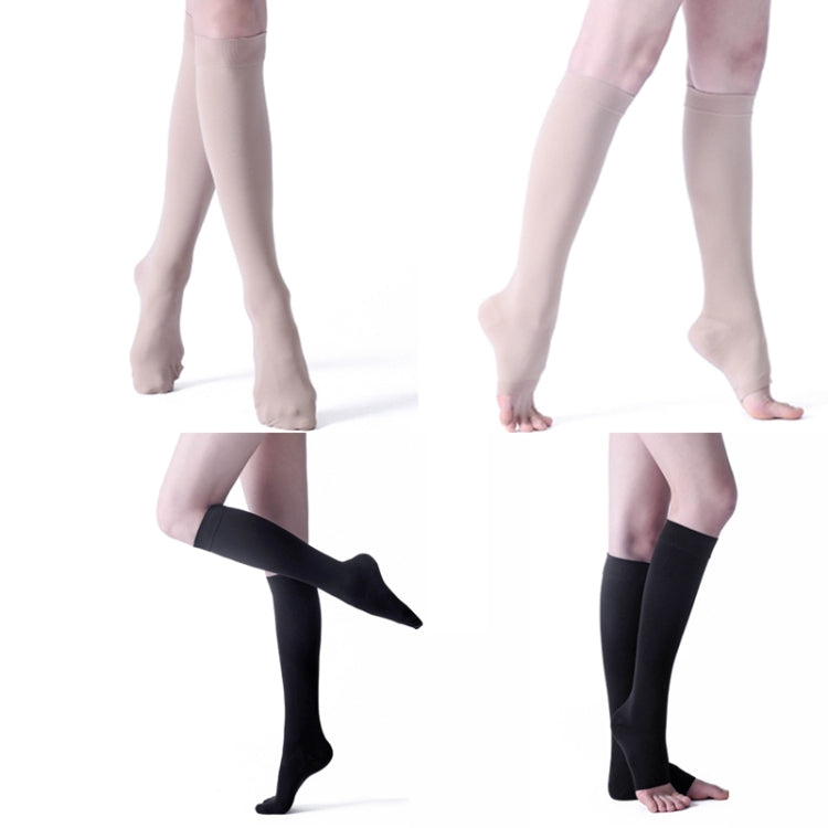 Unisex Shaping Elastic Socks Secondary Tube Decompression Varicose Stockings, Size:XL(Black Color - Cover Toe) - Outdoor & Sports by buy2fix | Online Shopping UK | buy2fix