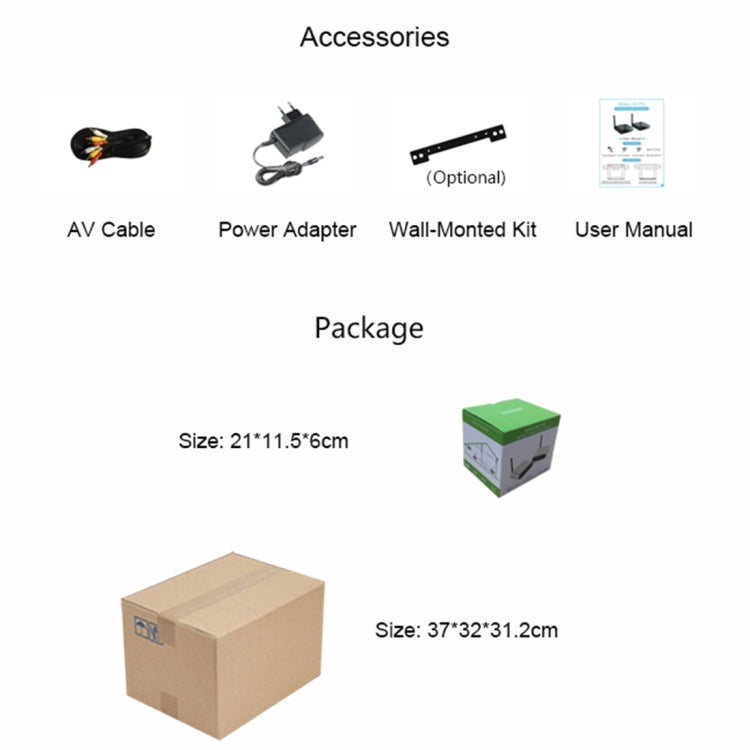 Measy AV220-2 2.4GHz Wireless Audio / Video Transmitter + 2 Receiver, Transmission Distance: 200m - Set Top Box & Accessories by Measy | Online Shopping UK | buy2fix