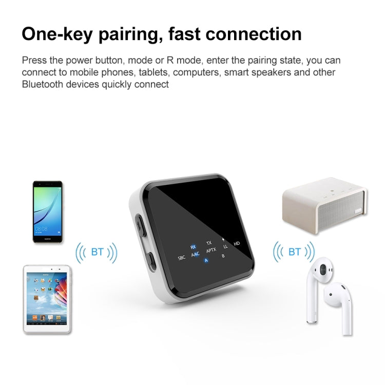 B29 2 in 1 Bluetooth 5.0 Audio Adapter Transmitter Receiver, Support AUX - Apple Accessories by buy2fix | Online Shopping UK | buy2fix
