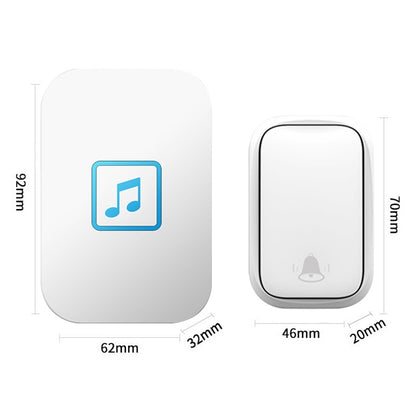 CACAZI FA86 Self-Powered Smart Home Wireless Doorbell, EU Plug(White) - Security by CACAZI | Online Shopping UK | buy2fix