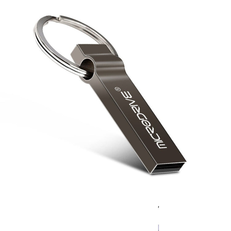 MicroDrive 16GB USB 2.0 Metal Keychain U Disk (Black) - USB Flash Drives by MicroDrive | Online Shopping UK | buy2fix