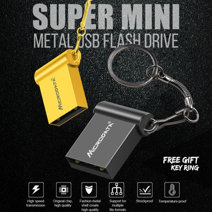 MiCRODATA 32GB USB 2.0 Computer Car Two-use Mini U Disk (Gold) - USB Flash Drives by MiCRODATA | Online Shopping UK | buy2fix